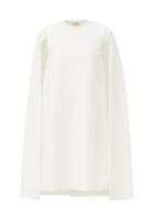 Roksanda - Twiggy Lace-trimmed Crepe Cape Mini Dress - Womens - Ivory