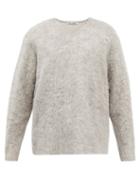 Our Legacy - Fuzzy-knit V-neck Sweater - Mens - Grey