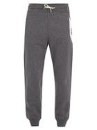Matchesfashion.com Moncler - Contrast Panel Cotton Track Pants - Mens - Dark Grey