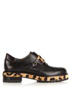 Francesco Russo Leather And Calf-hair Loafers