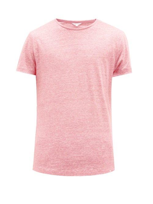 Matchesfashion.com Orlebar Brown - Ob T Linen T Shirt - Mens - Pink