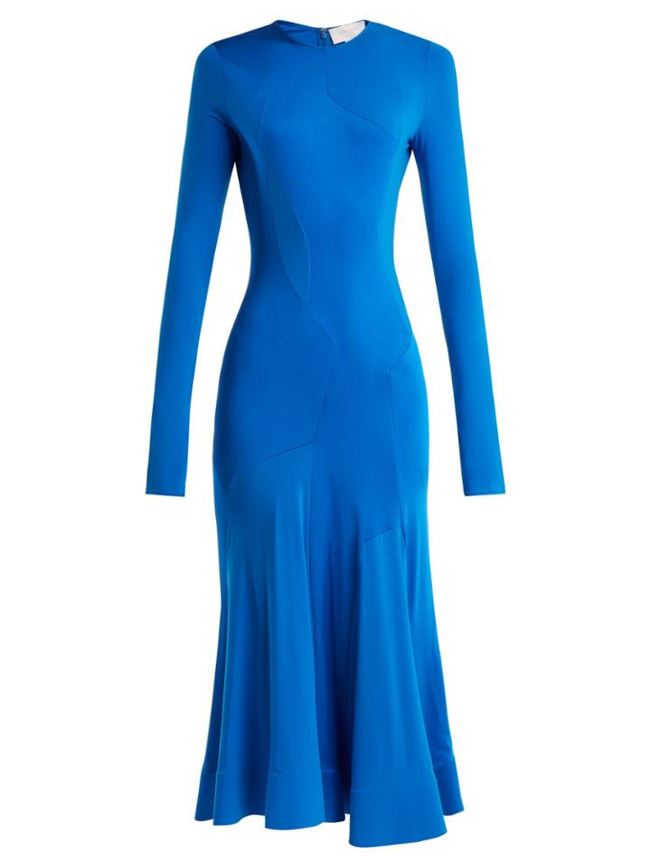Esteban Cortázar Asymmetric-panelled Jersey Midi Dress