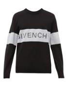 Matchesfashion.com Givenchy - Logo Intarsia Wool Sweater - Mens - White Black