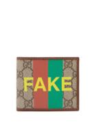 Matchesfashion.com Gucci - Fake/not Logo-print Gg Supreme Bifold Wallet - Mens - Brown Multi