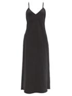 Mara Hoffman - Zoya Hemp-cambric Slip Dress - Womens - Black