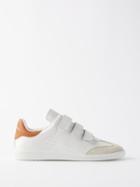 Isabel Marant - Beth Velcro-strap Leather And Suede Trainers - Womens - Natural
