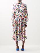 Christopher Kane - Brushstroke-print Crepe Dress - Womens - White Multi
