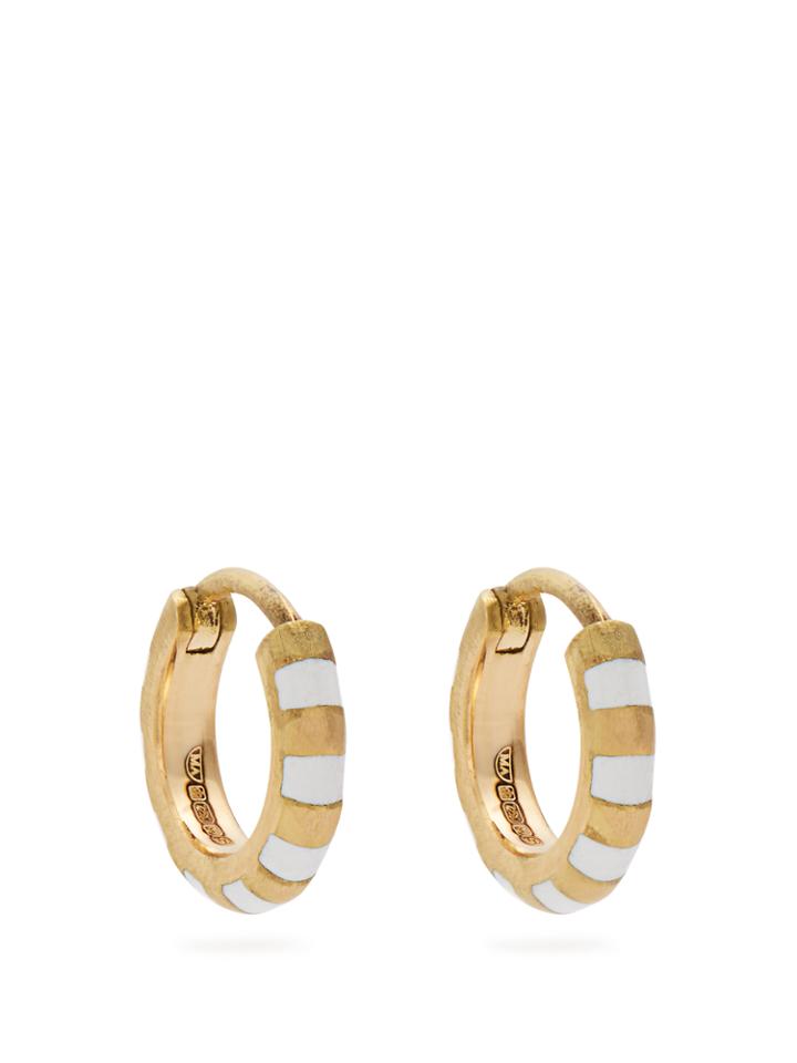 Marc Alary Enamel & Yellow-gold Earrings