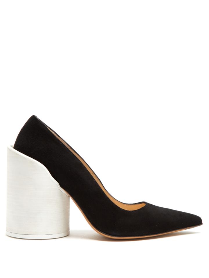 Jacquemus Sculptured-heel Suede Pumps