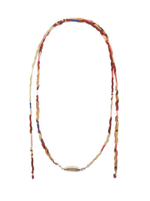 Marie Lichtenberg - Saree Cord & 9kt Gold Bracelet - Mens - Multi