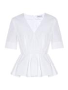 Balenciaga V-neck Peplum-hem Top