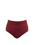 Matchesfashion.com Form And Fold - The Rise High-waist Bikini Briefs - Womens - Red