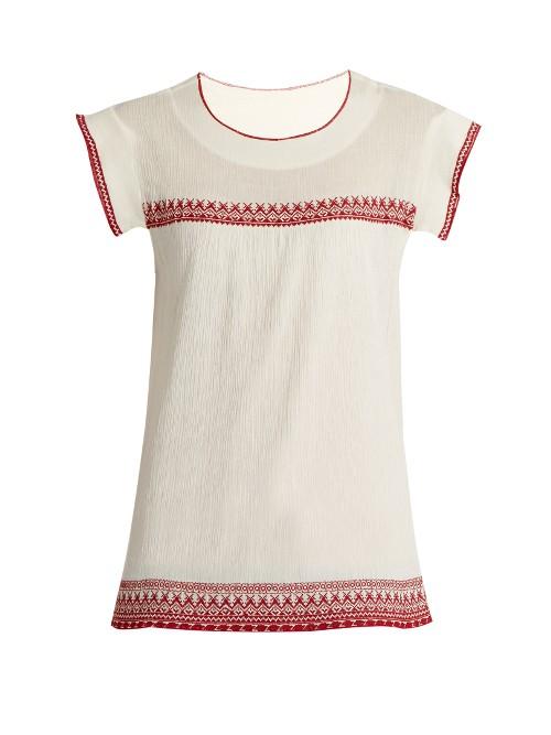 The Great The Needle Point Embroidered Top