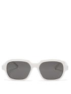 Matchesfashion.com Saint Laurent - D Frame Acetate Sunglasses - Mens - White