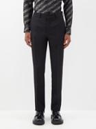 Fendi - Wool-blend Cavalry Twill Suit Trousers - Mens - Black