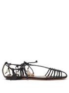 Matchesfashion.com Altuzarra - Tullio Shell Braided Leather Sandals - Womens - Black