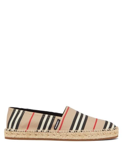 Matchesfashion.com Burberry - Alport Icon-stripe Espadrilles - Mens - Beige