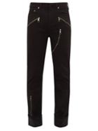 Matchesfashion.com Neil Barrett - Multi Zip Slim Leg Jeans - Mens - Black