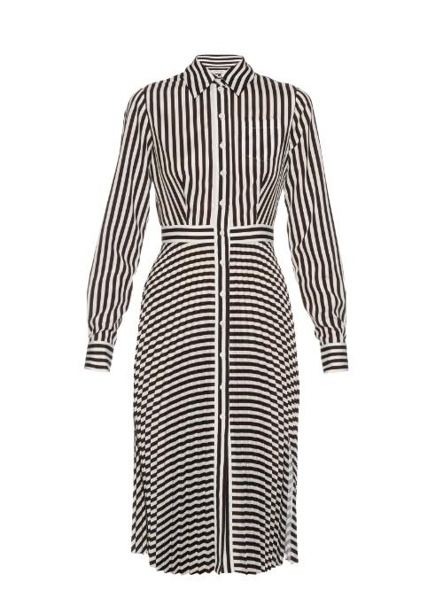 Altuzarra Dane Striped Crepe De Chine Dress