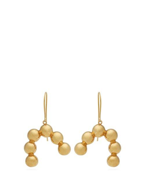 Matchesfashion.com Jil Sander - Bead Drop Earrings - Womens - Gold