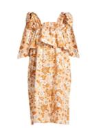 Chloé Ruffled-tier Floral-print Cotton Dress
