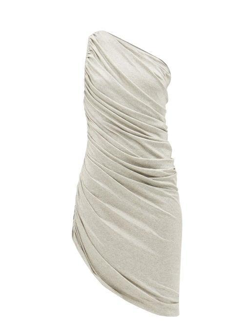 Norma Kamali - Diana Asymmetric Jersey Dress - Womens - Light Grey