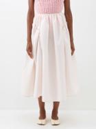 Cecilie Bahnsen - Fatou Panelled Cloqu Midi Skirt - Womens - Light Pink