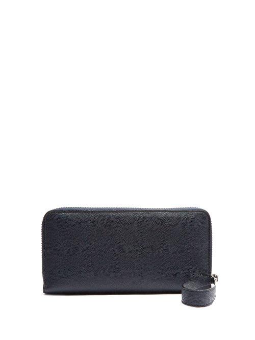 Matchesfashion.com Valextra - All In One Leather Travel Wallet - Mens - Navy