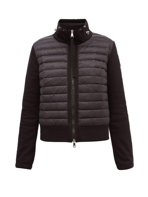 Matchesfashion.com Moncler - High-neck Down-filled Cotton-blend Jacket - Womens - Black