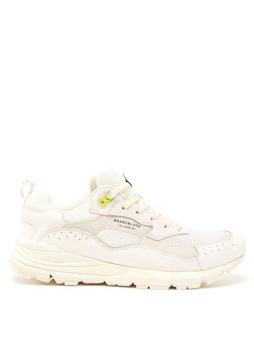 Matchesfashion.com Brandblack - Nomo Leather And Mesh Trainers - Mens - White