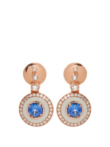 Selim Mouzannar Diamond, Sapphire & Pink-gold Mina Earrings