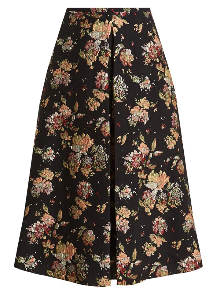 Rochas Floral-jacquard A-line Skirt