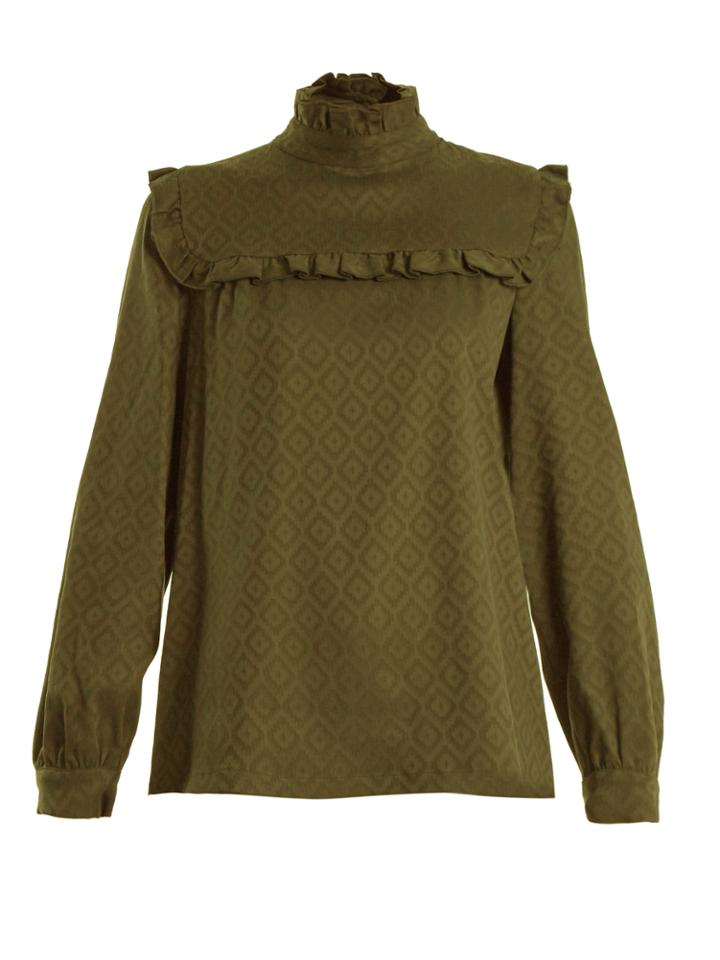 A.p.c. Thea Geometric-jacquard Blouse