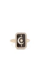 Harris Reed X Missoma - Moon Diamond, Pearl & 14kt Recycled Gold Ring - Womens - Black Gold