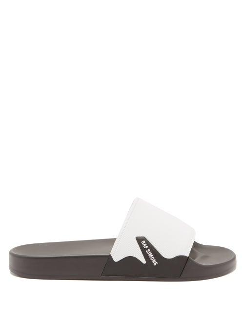 Matchesfashion.com Raf Simons - Astra Logo-strap Slides - Mens - White Black