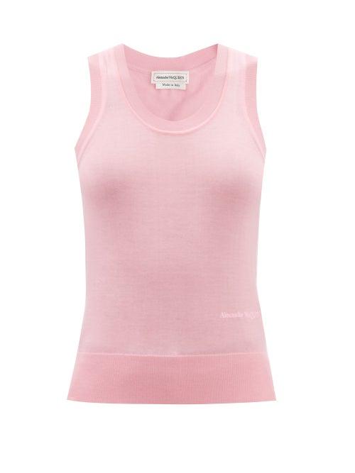 Alexander Mcqueen - Cashmere Tank Top - Womens - Light Pink