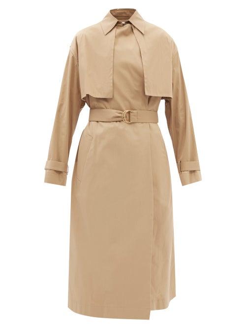 Another Tomorrow - Cotton-blend Trench Coat - Womens - Camel