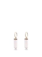 Noor Fares - Pentagram Rose-quartz & 18kt Gold Earrings - Womens - Light Pink