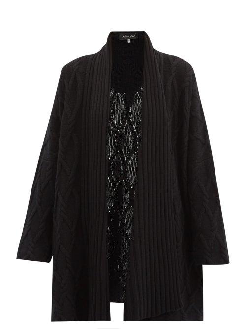 Matchesfashion.com Eskandar - Trellis-knit Cashmere Cardigan - Womens - Black