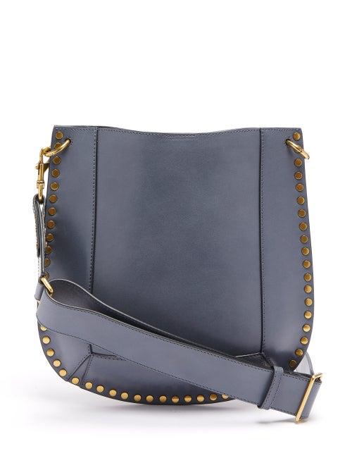Matchesfashion.com Isabel Marant - Oskan Studded Leather Shoulder Bag - Womens - Grey