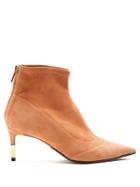 Balmain Point-toe Suede Ankle Boots