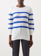 A.p.c. - Lizzie Breton-stripe Sweater - Womens - White Stripe