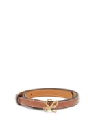 Matchesfashion.com Loewe - Monogram-buckle Leather Belt - Womens - Tan