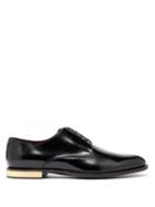 Matchesfashion.com Dolce & Gabbana - Embellished Leather Derby Shoes - Mens - Black