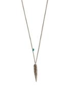 Matchesfashion.com Isabel Marant - Feather Charm Necklace - Mens - Silver