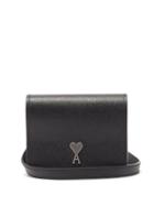 Matchesfashion.com Ami - Mini Grained-leather Cross-body Bag - Mens - Black