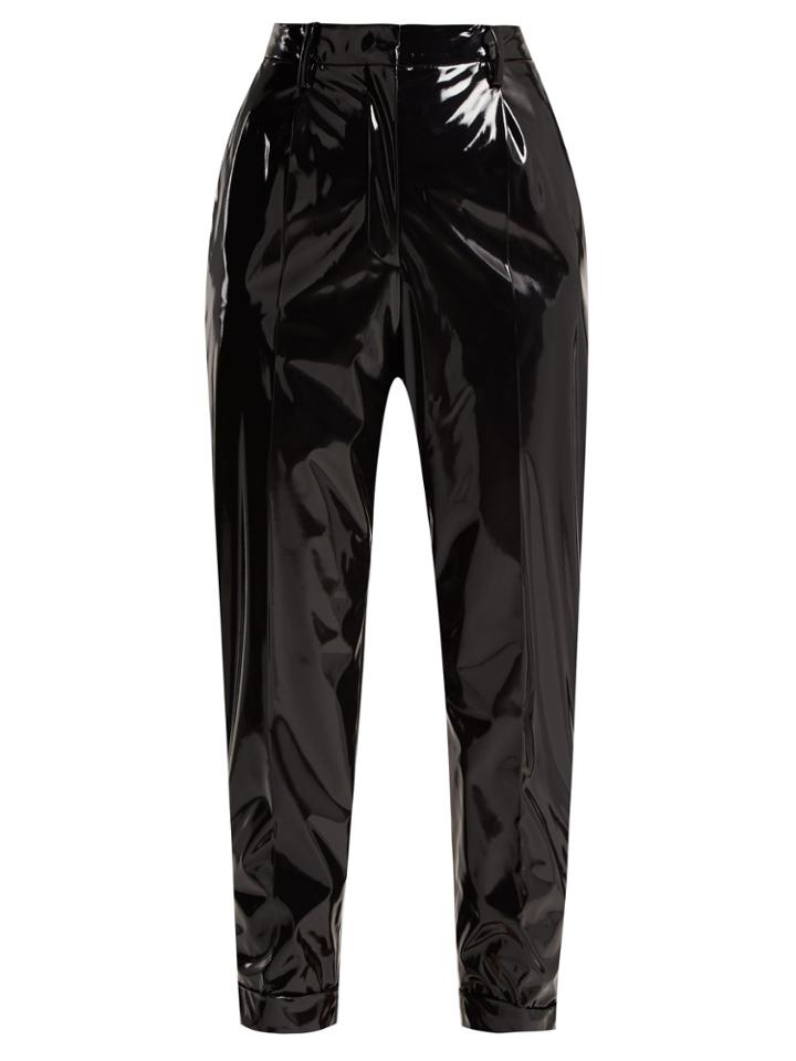 No. 21 Slim-leg Vinyl Trousers