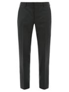 Matchesfashion.com Prada - Slim Leg Wool Blend Trousers - Mens - Green