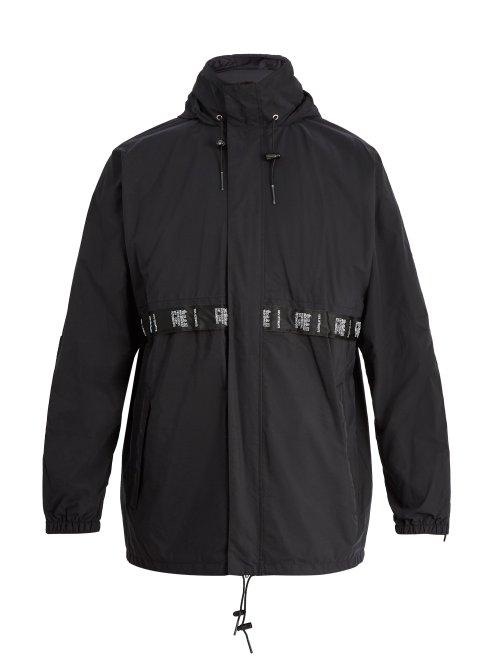 Matchesfashion.com Vetements - Care Label Detail Shell Hooded Jacket - Mens - Black