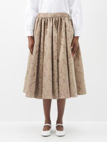 The Meaning Well - Alice Upcycled Jacquard Midi Skirt - Womens - Cream
